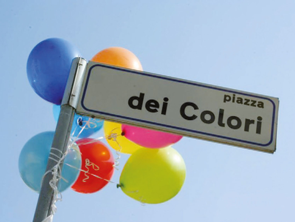 Piazza colori a Bologna