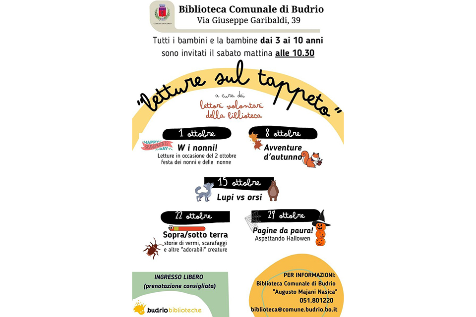 Letture sul tappeto a Budrio