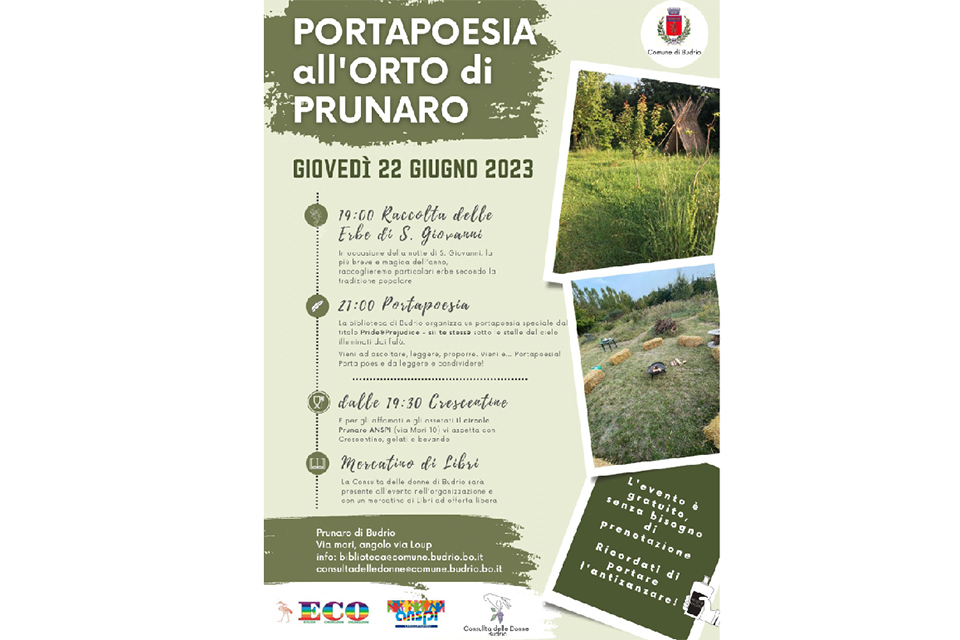 Portapoesia all’orto di Prunaro
