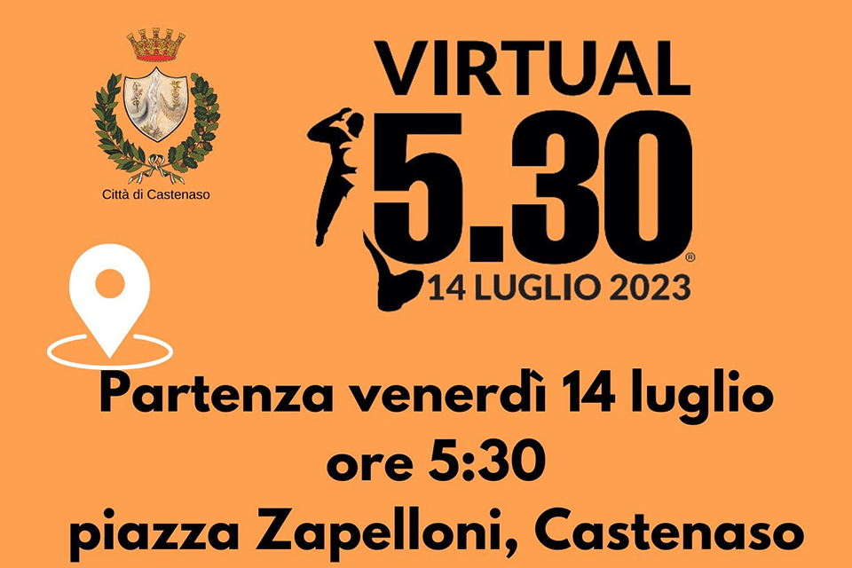 Virtual 5.30 2023: camminata/corsa di primo mattino