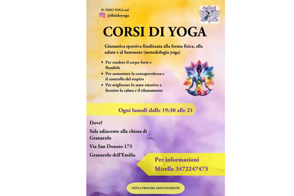 Corso di yoga a Granarolo