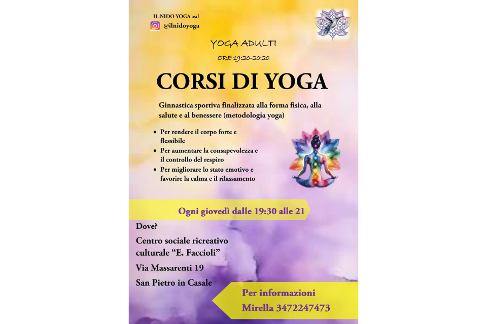 Corso di yoga a San Pietro in Casale