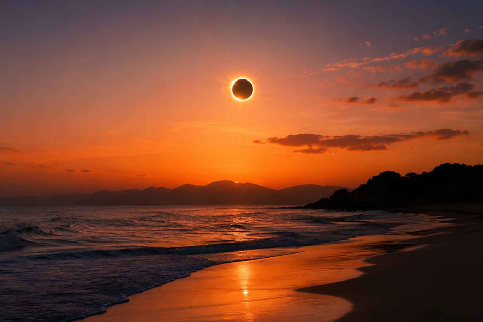 Eclissi al tramonto