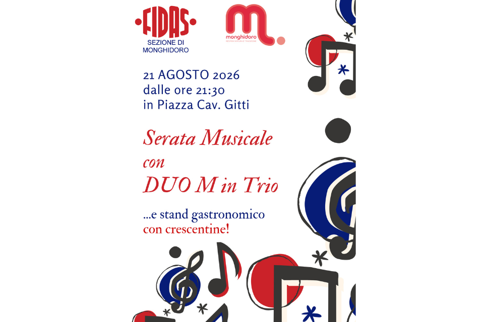 Serata musicale con il gruppo “DUO M in Trio”